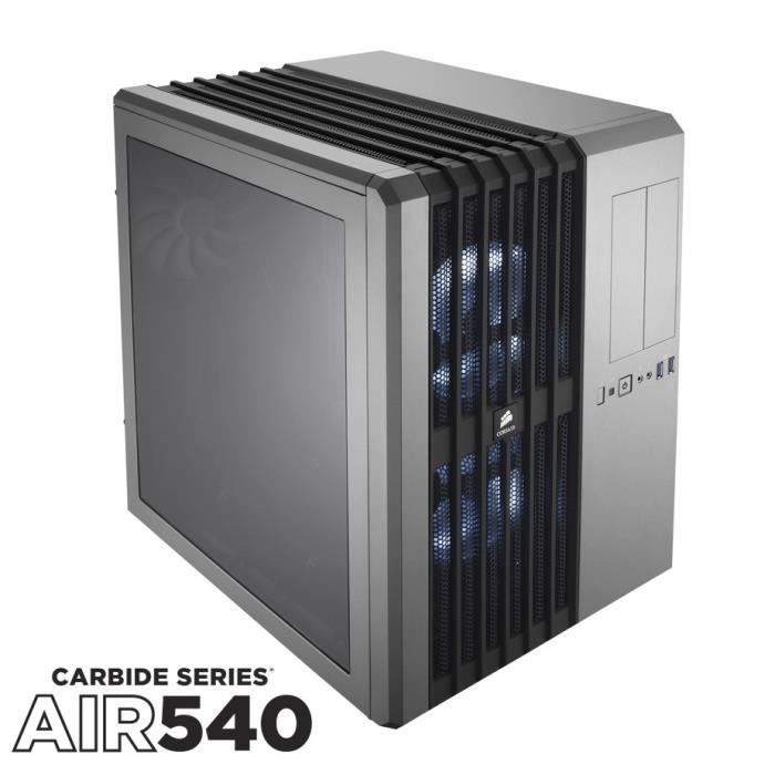 CORSAIR Boitier Moyen Tour Carbide Air 540 - Argent - Fenêtre en Plexiglass (CC-9011034-WLED)