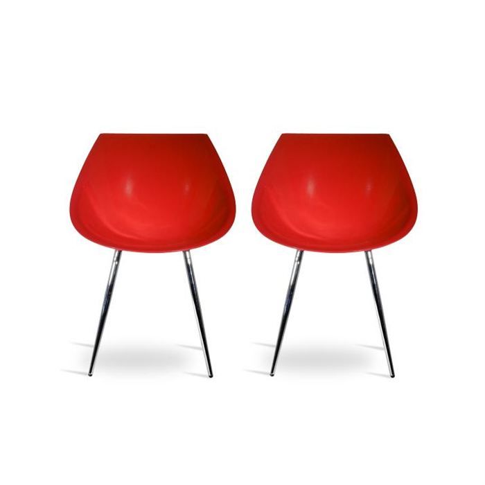 rouges 60s (lot de 2)   Achat / Vente CHAISE Chaises rouges 60