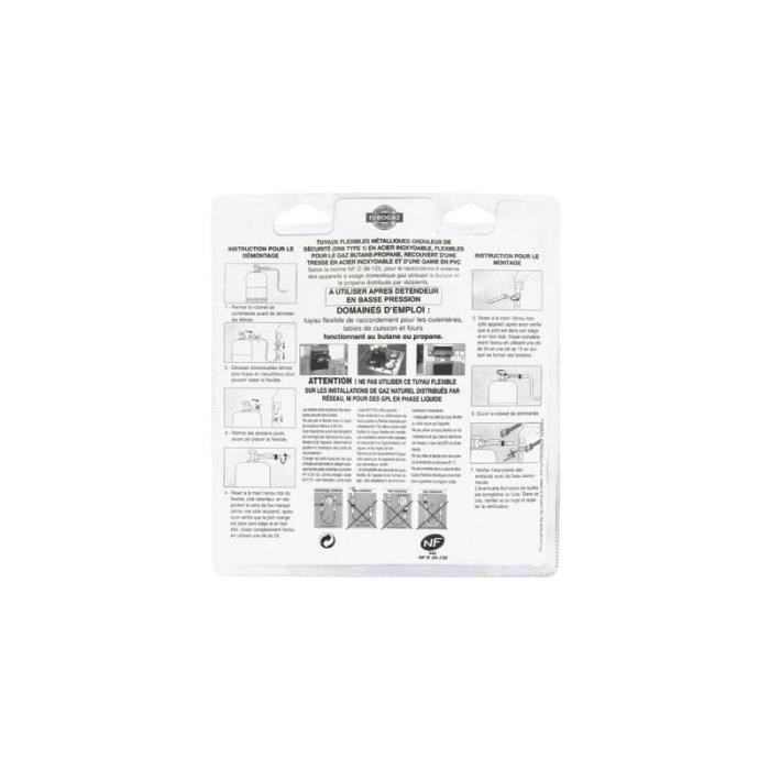 Flexible gaz butane propane inox, durée illimitée3