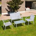 Ensemble salon de jardin design 4 places : canapé, 2 fauteuils et ... Ensemble salon de jardin design 4 places : canapé, 2 fauteuils et ...
