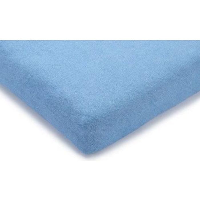 68//90 cm 95//95 cm Julius Z/öllner Drap-Housse pour Matelas de Parc Uni Bleu Clair