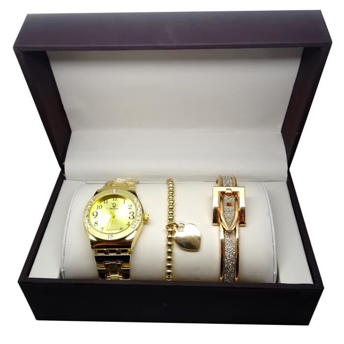 COFFRET ID E CADEAU  BOX FEMME  3 en 1 LUXE  MONTRE 2 