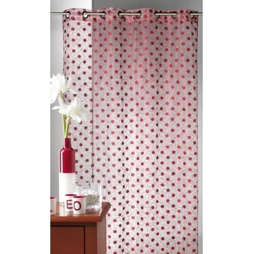 Voilage organza jacquard brodé petit pois Rouge… - Achat / Vente ... Voilage organza jacquard brodé petit pois Rouge… - Achat / Vente ...
