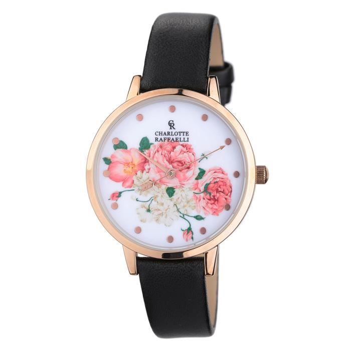 CHARLOTTE RAFFAELLI Montre Femme Quartz CRF003 Bracelet Cuir