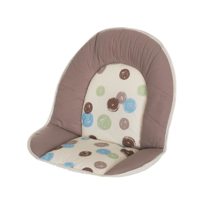 GEUTHER Coussin de Chaise Haute Tissu Matelassé Thème Pois