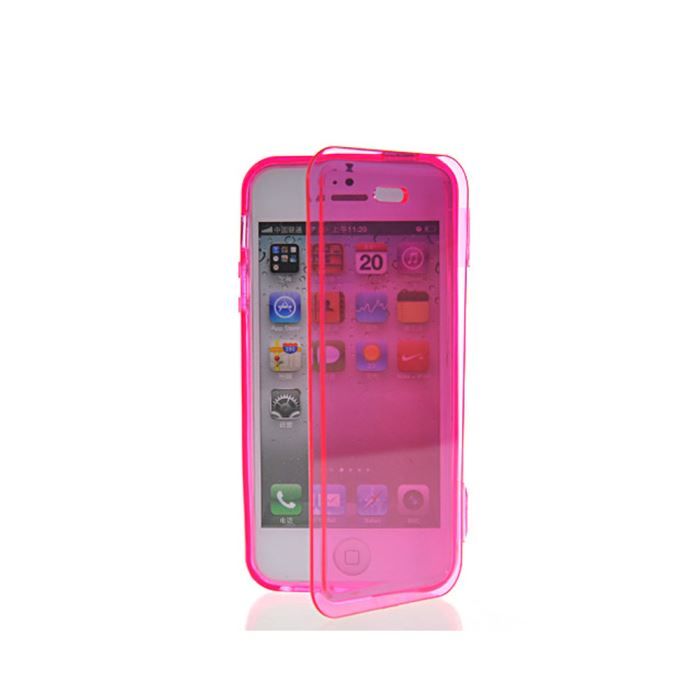 coque de telephone iphone 5 avec pochette rose