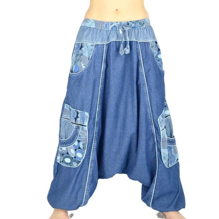 PANTALON SAROUEL JEANS DJIID COULEURS DU MONDE ETHNIQUE VêT