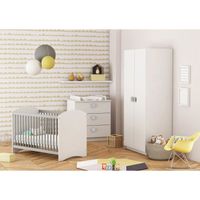 CHAMBRE COMPLÈTE BÉBÉ CLOVER Chambre Bébé Complète : 1 Lit Bébé + 1 Armo CHAMBRE COMPLÈTE BÉBÉ CLOVER Chambre Bébé Complète : 1 Lit Bébé + 1 Armo