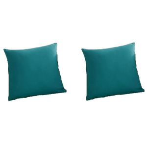TODAY Lot de 2 coussins déhoussables 100% coton 40x40 cm Mer du sud
