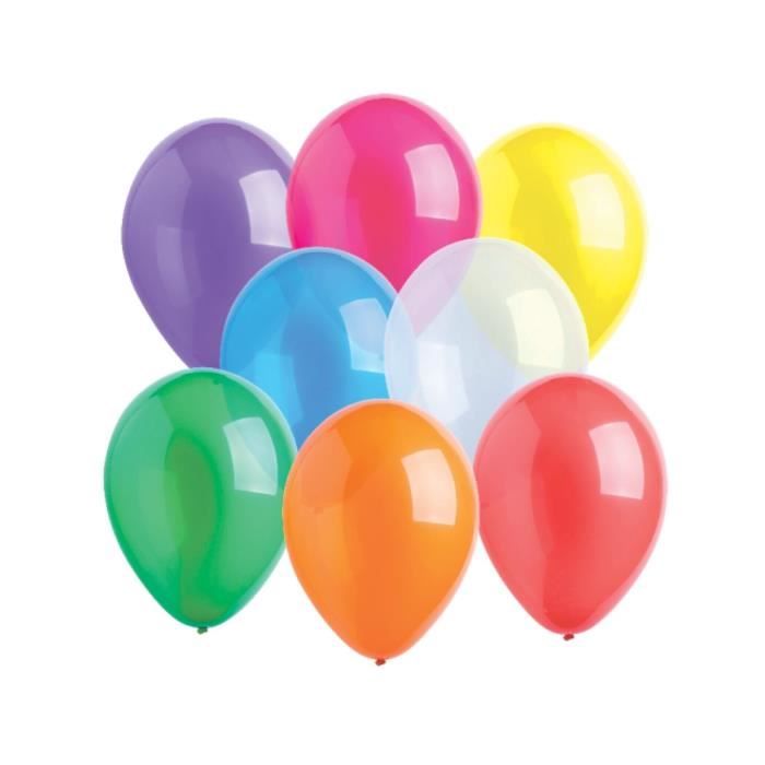 AMSCAN Lot de 10 Ballons en latex Crystal 27,5 cm/11\