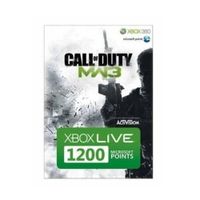 CARTE MULTIMEDIA 1200 MICROSOFT POINTS XBOX LIVE MW3 / XBOX 360 CARTE MULTIMEDIA 1200 MICROSOFT POINTS XBOX LIVE MW3 / XBOX 360