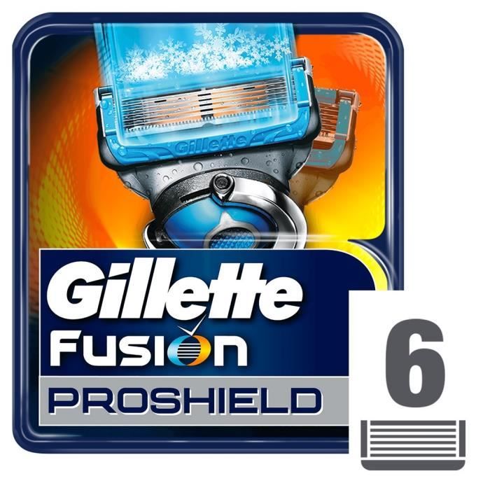 GILLETTE Lames Fusion ProShield Chill pack de 6 lames