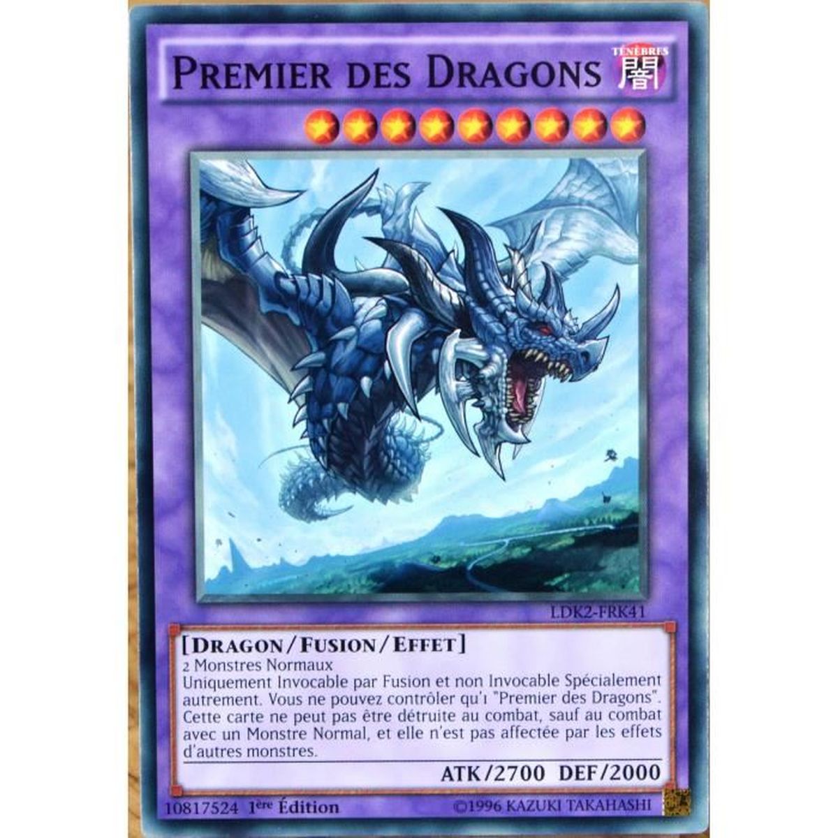 Carte YUGIOH LDK2FRK41 Premier des Dragons Achat / Vente carte a collectionner Cdiscount
