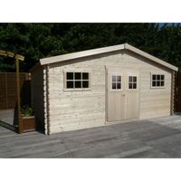 ABRI JARDIN - CHALET Abri de jardin en bois Alabama 5,10x3,90m ép. 28mm ABRI JARDIN - CHALET Abri de jardin en bois Alabama 5,10x3,90m ép. 28mm