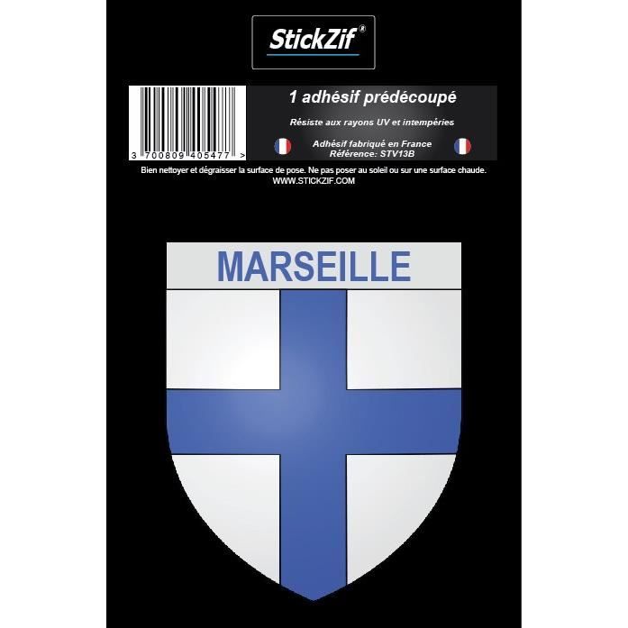 STICKZIF 1 Adhésif Blason Marseille STV13B