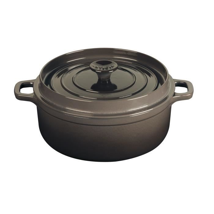 INVICTA PUV302247 Cocotte ronde - 24 cm - Taupe