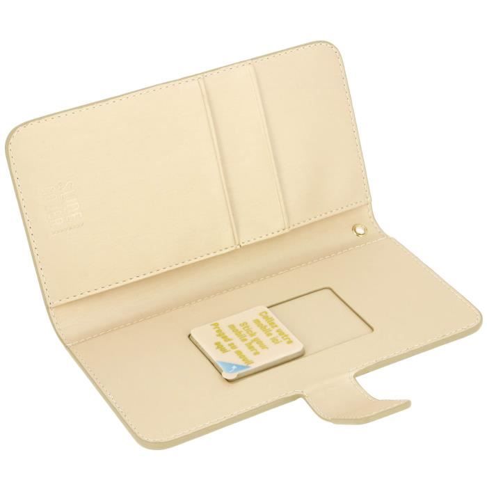 Muvit - Housse portefeuille Or universel Slide Cover Taille XL