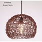 Coucher Rotin Lustre Parloir Lustres Nordique Créatif Restaurant Sphériques Marron Mode Chambre Tissage À qVGSMUpz