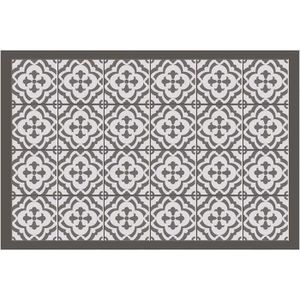 TAPIS Tapis rectangulaire en vinyl imprimé Taupe 50 X 75
