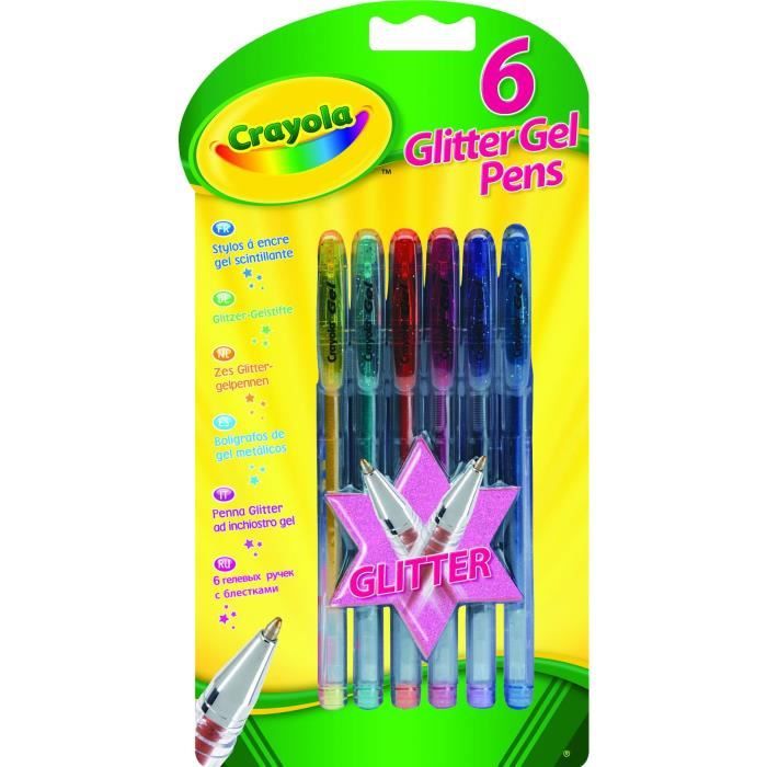 CRAYOLA 6 Stylos A Encre Gel