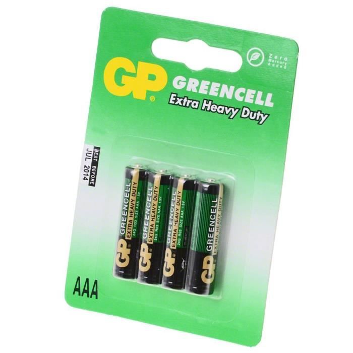 GPBM 4 piles Greencell LR03