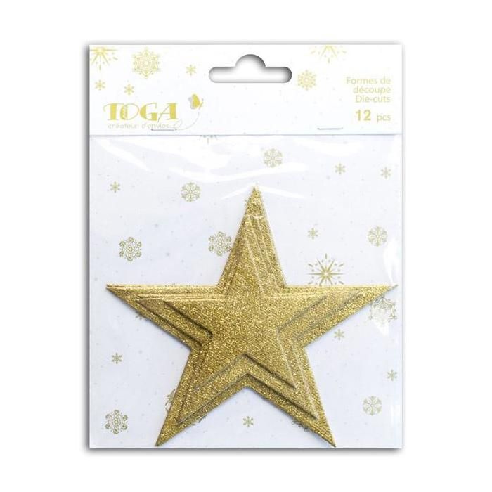 TOGA L'or De Bombay 12 Die cuts Etoiles - Or