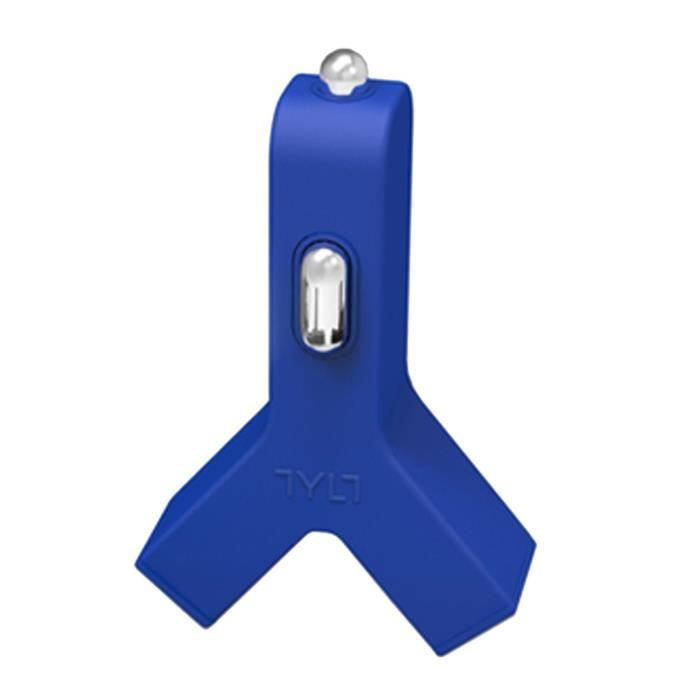 TYLT Chargeur de voiture avec double prise USB 2.1A - Bleu
