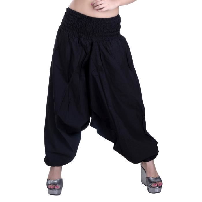 JUPE Les femmes de coton sarouel solide Yoga Danse Geni