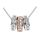 Collier Triple Anneaux et Cristal Swarovski Elemen