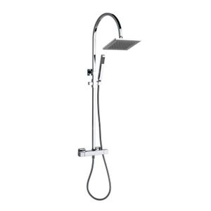 SARODIS Colonne de douche Aquacool avec mitigeur thermostatique carré et Pommeau de douche 20x20 cm