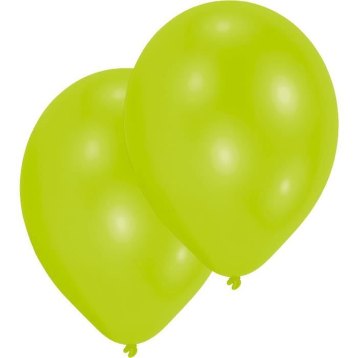 AMSCAN Lot de 10 Ballons en latex Premium 27,5 cm/11'' - Citron vert