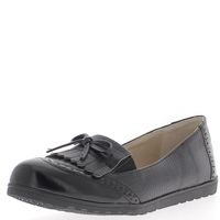 MOCASSIN Mocassins femme noirs aspect cuir verni et croco MOCASSIN Mocassins femme noirs aspect cuir verni et croco