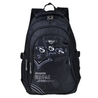 SAC À DOS Sac à Dos Cartable Scolaire Unisexe Noir SAC À DOS Sac à Dos Cartable Scolaire Unisexe Noir