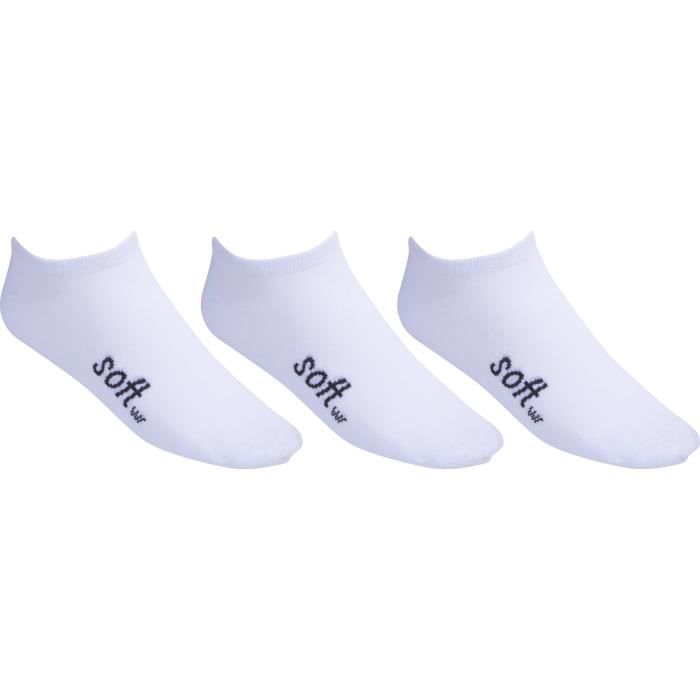 SOFTWR Lot de 3 chaussettes - Homme - Blanc