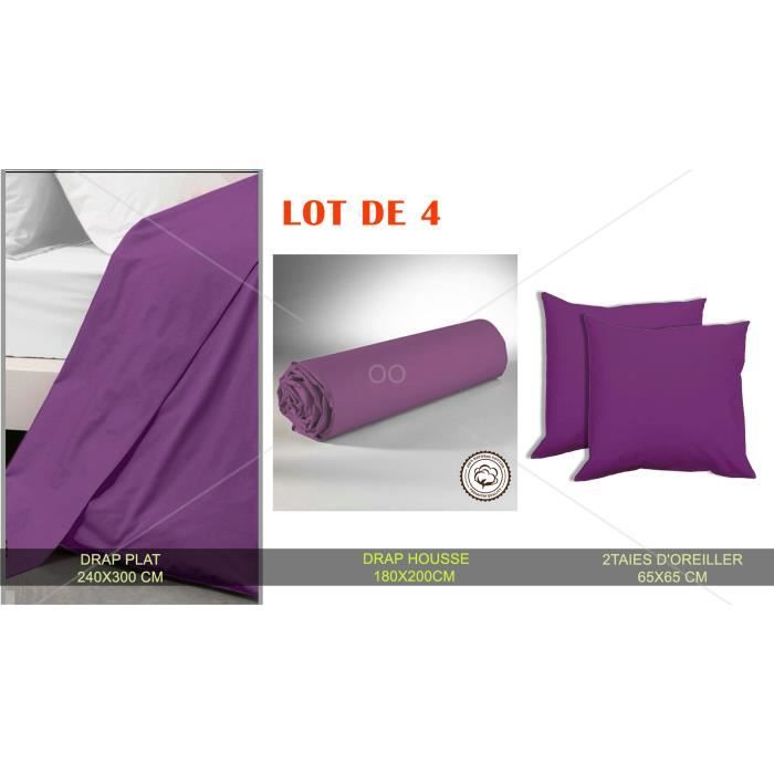 Linge De Lit Pour 2 Personnes En Coton