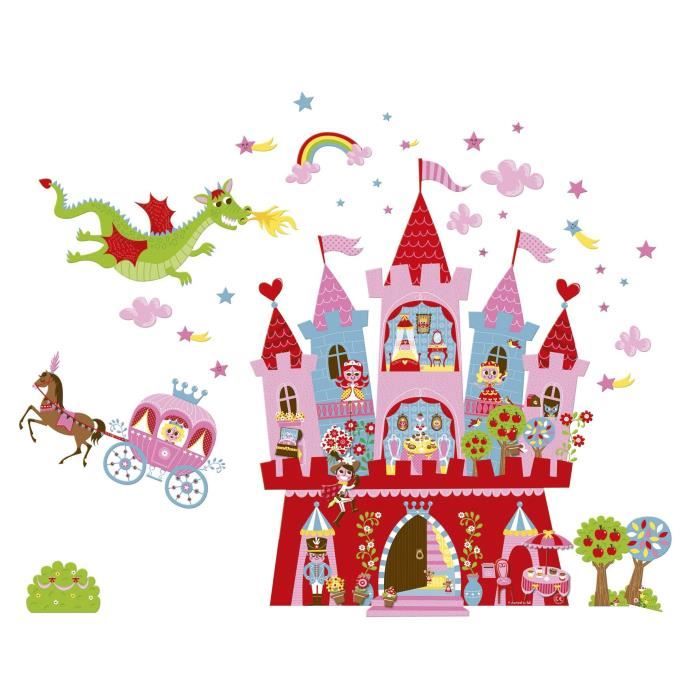 JANOD Sticker mural magnétique Château de princesse