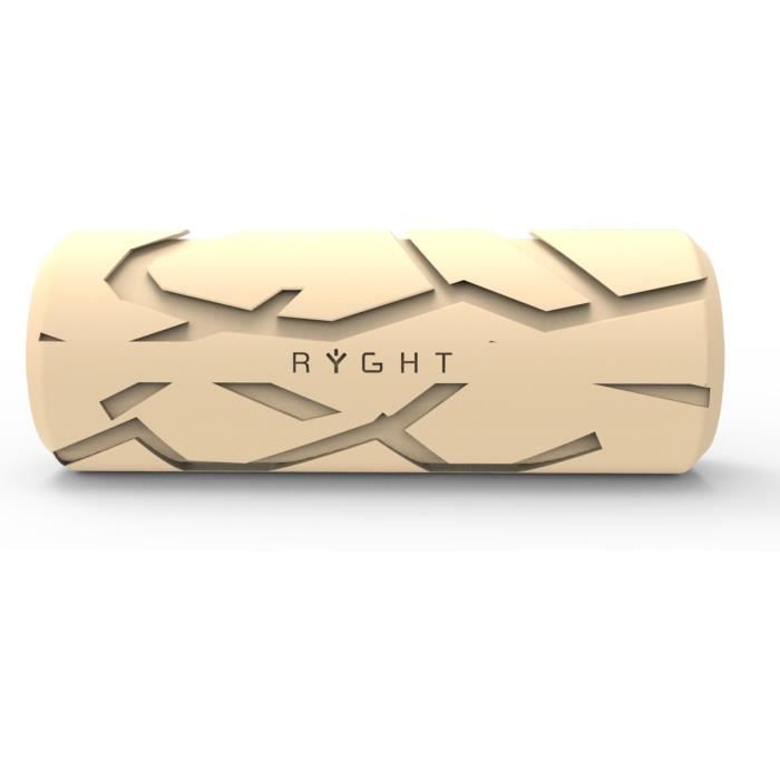 RYGHT R481528 JUNGLE - Enceinte nomade sans fil Bluetooth - Autonomie 8h - Micro intégré - Blanche