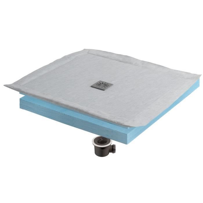 WIRQUIN Kit receveur à carreler Eco 90x90 cm grille carrée - 30721481