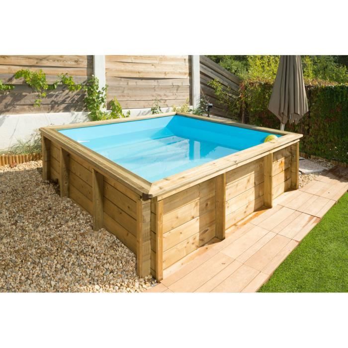 Piscine En Bois Junior Tropic 2 X 2 M Liner Bleu Boisbleu