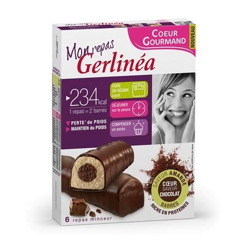 GERLINEA Barres repas amande cœur chocolat - 372g - Achat ...