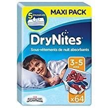 HUGGIES Drynites Couches Culottes Spiderman Garcon 3 5 ans x16 Lot de 4