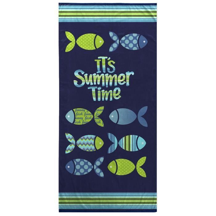 Serviette De Plage Modele Funny Fish