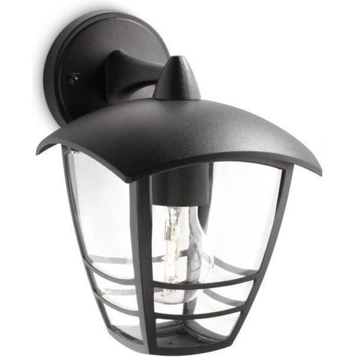 CREEK-Applique luminaire d'extérieur murale Descendante Métal H20cm Noir Philips