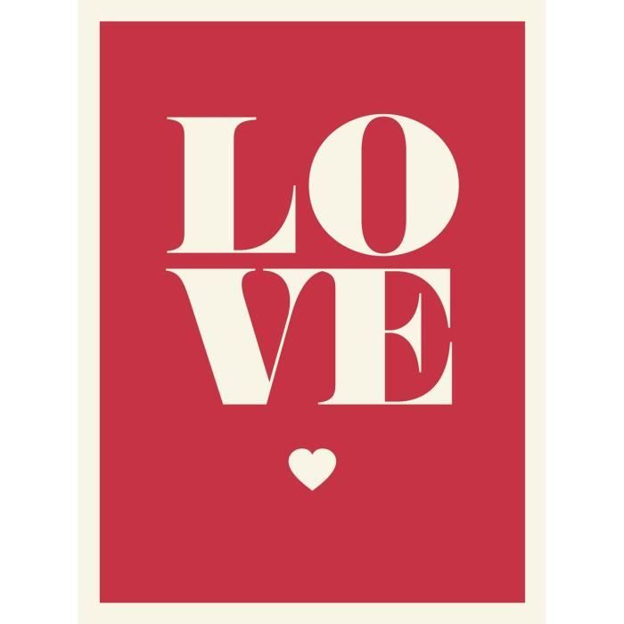 Affiche papier Love en rouge Braun Studio 30x40 cm