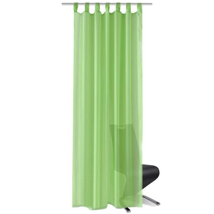 Rideaux Rideau transparent pomme vert 140 x 245 cm 2 pcs - Achat ... Rideaux Rideau transparent pomme vert 140 x 245 cm 2 pcs - Achat ...