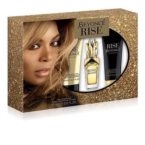 Beyonce Coffret Rise Eau De Parfum Body Lotion Gel Douche
