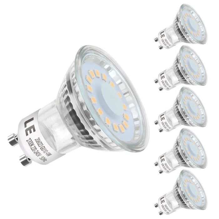 UnitésAmpoule 5 Gu10 5wÉquivalent Led Le À Chaud3000k120° Lot Mr16 50w350lmBlanc 3 De Halogène Larges sdQthrC