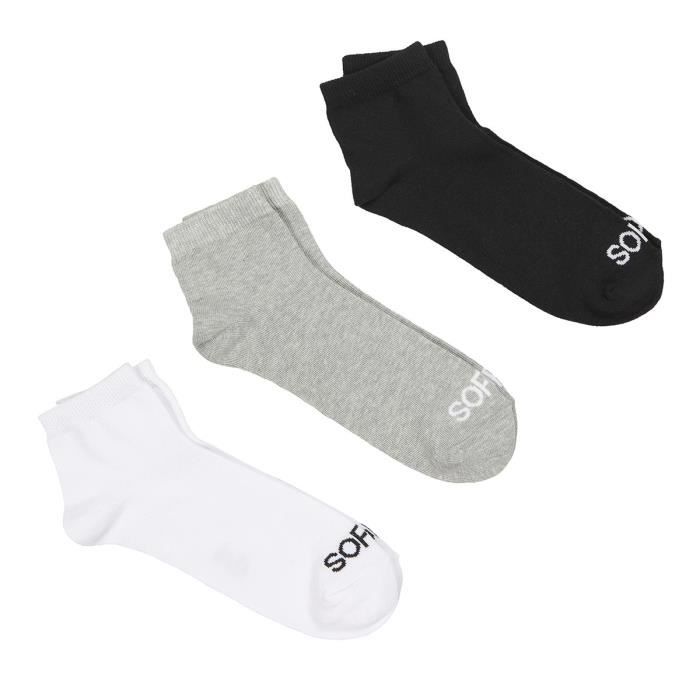 SOFTWR Lot de 3 Paires de Chaussettes Courtes Fines - Homme - Assortis