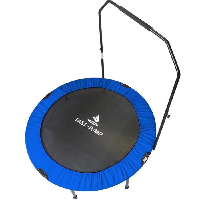 FAST JUMP Mini trampoline pliable Door-Bar - 122cm - Bleu