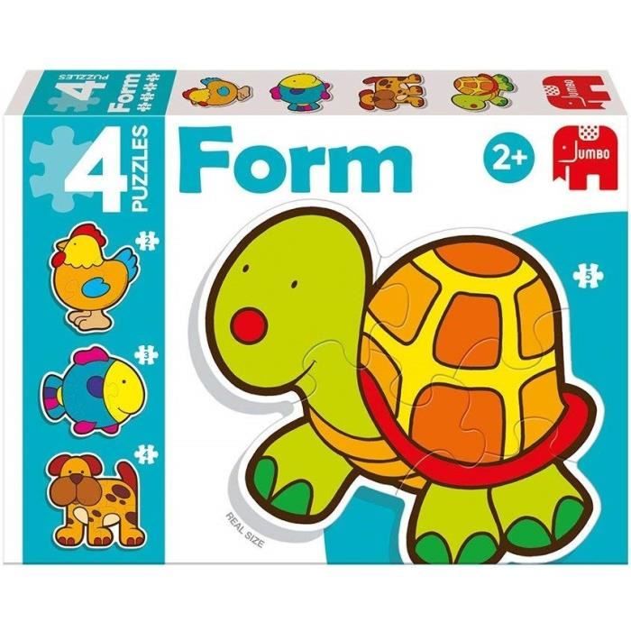 DISET 4 Puzzles Animaux Form Baby Tortue